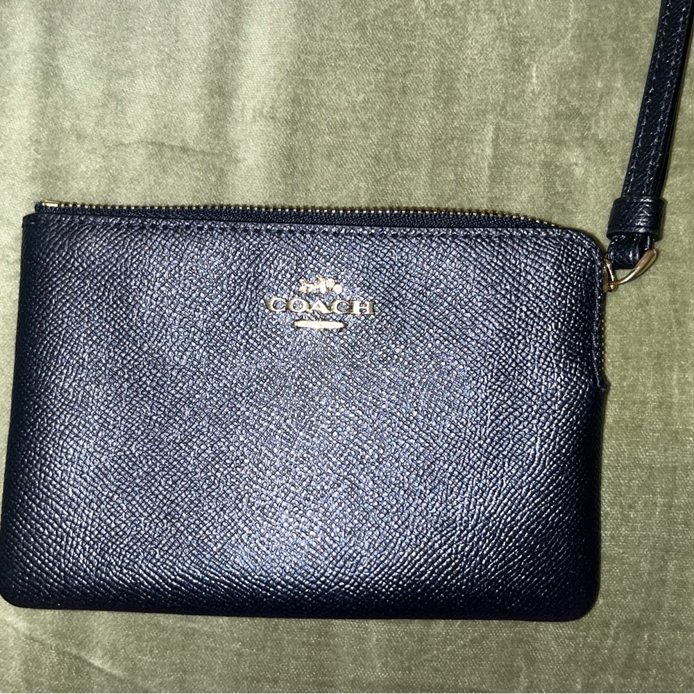 Coach navy Wristlet
